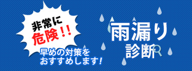 非常に危険 早めの対策をおすすめします！／雨漏り診断